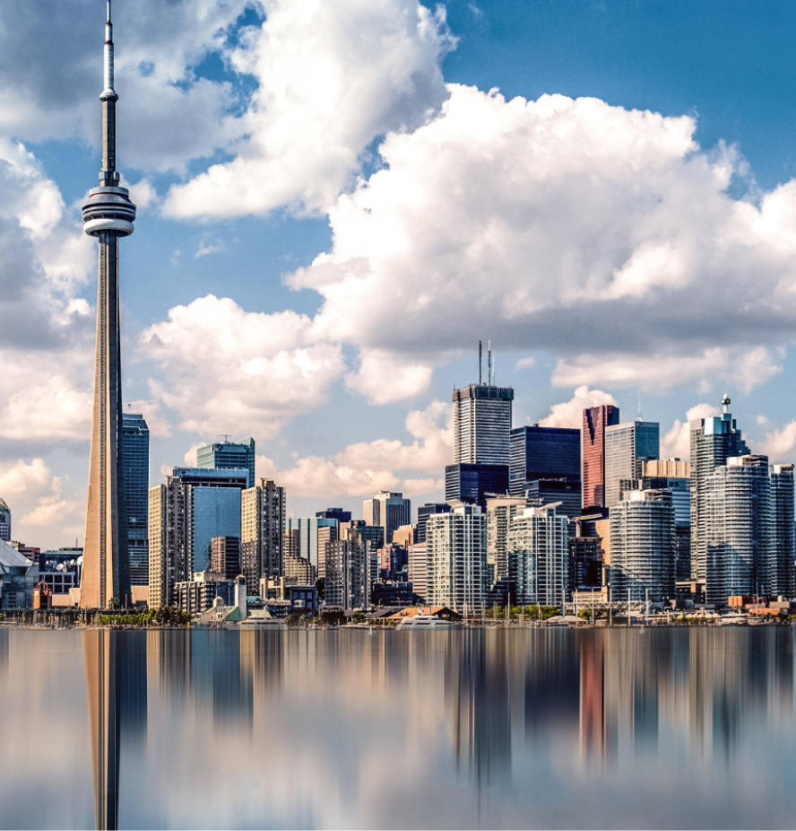 An image of the CN Tower and Toronto skyline on the lakefront of Lake Ontario. The five eStruxture Toronto high density data centers are located throughout Toronto, including several within sight of the CN Tower. An image of the CN Tower and Toronto skyline on the lakefront of Lake Ontario. The five eStruxture Toronto high density data centers are located throughout Toronto, including several within sight of the CN Tower.